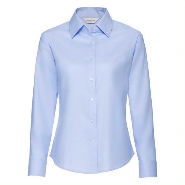 Ladies LS Easy Care Oxford Shirt Oxford Blue XS