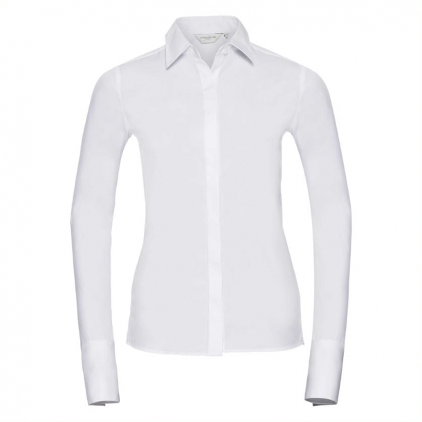 Ladies Ultra Stretch L/S Shirt White 2XL