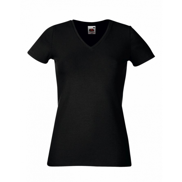 Lady-Fit V-Neck Black M