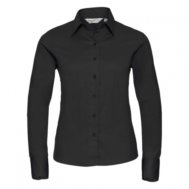 Ladies LS Classic Twill Shirt Black XS