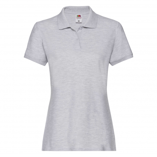 Lady Fit Premium Polo Heather Grey L