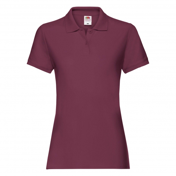 Lady Fit Premium Polo Burgundy L