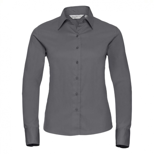 Ladies LS Classic Twill Shirt Zinc M