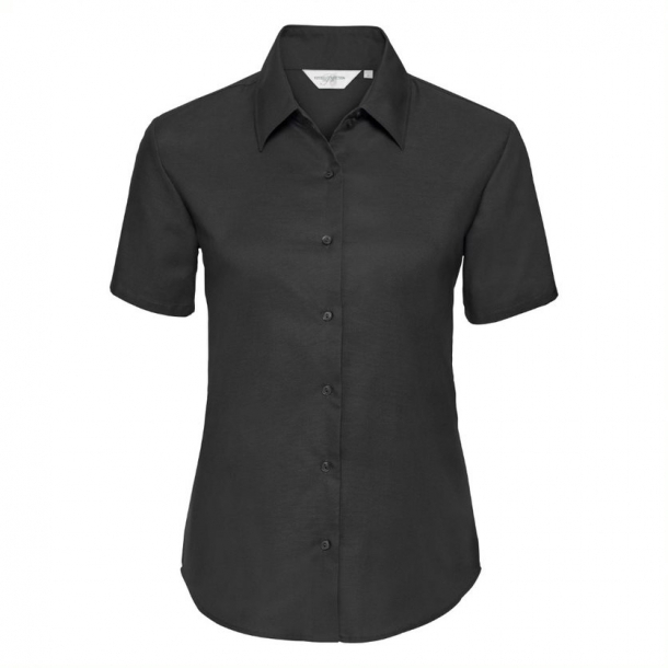 Ladies S/S Easy Care Oxford Shirt Black M