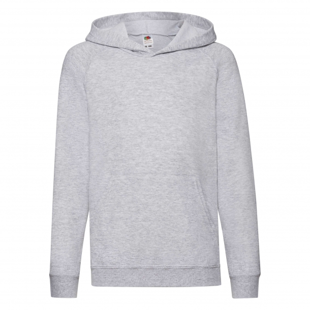 Kids Lightweight Hooded Sweat H.Grey 12-13 (152)