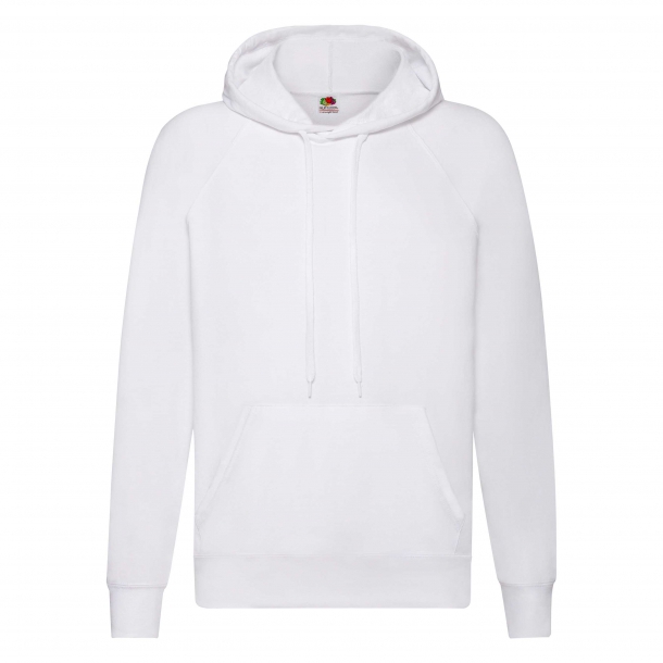 Lightweight Hooded Sweat 80/20 White S