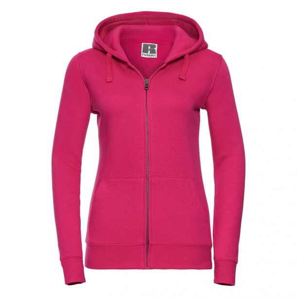 Ladies Authentic Zip Hooded Sweat 80/20 Fuchsia L