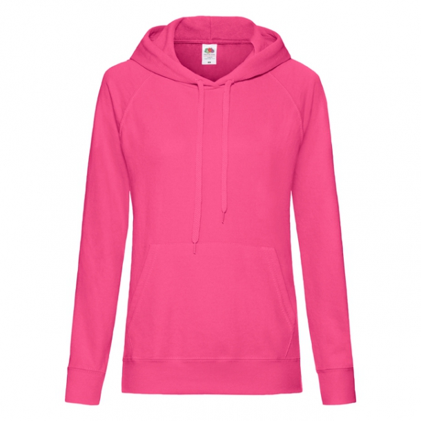 Lady Fit Lightweight Hooded Sweat 80/20 Fuchsia L