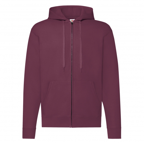 Zip Through Hooded Sweat 80/20 Burgundy S