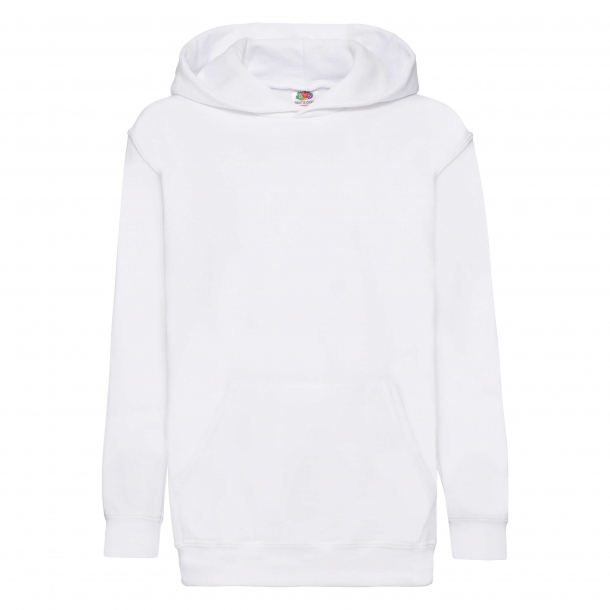 Kids Hooded Sweat 80/20 White 12-13 (152)