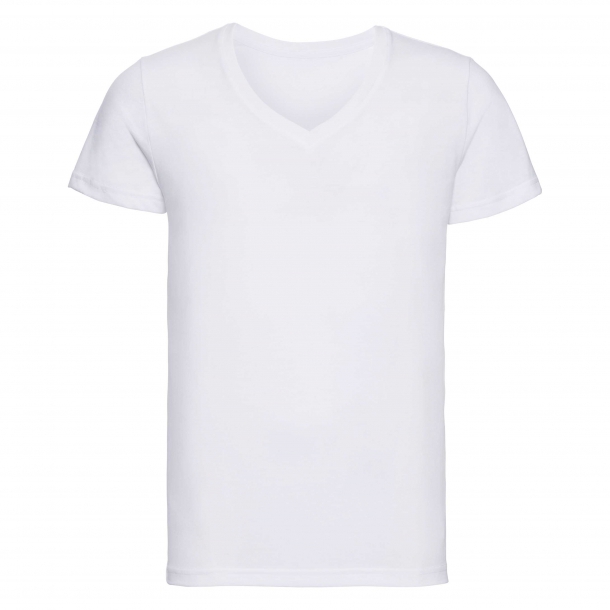 Mens V-Neck HD Tee White M