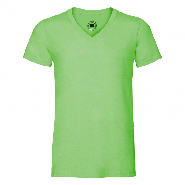 Mens V-Neck HD Tee Green Marl L