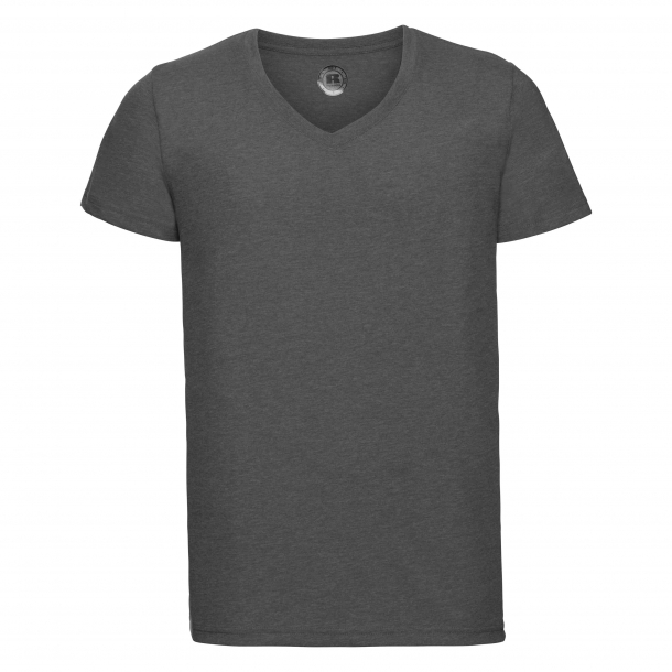 Mens V-Neck HD Tee Grey Marl S