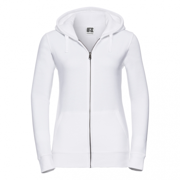 Ladies Authentic Zip Hooded Sweat 80/20 White L