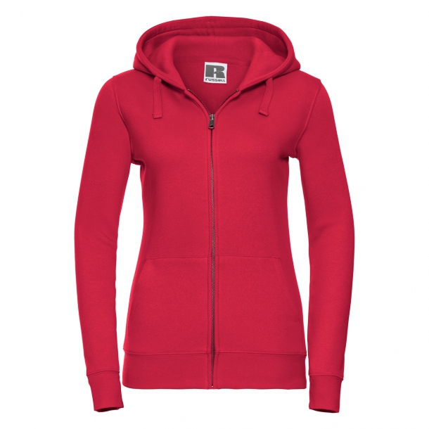 Ladies Authentic Zip Hooded Sweat 80/20 C. Red L