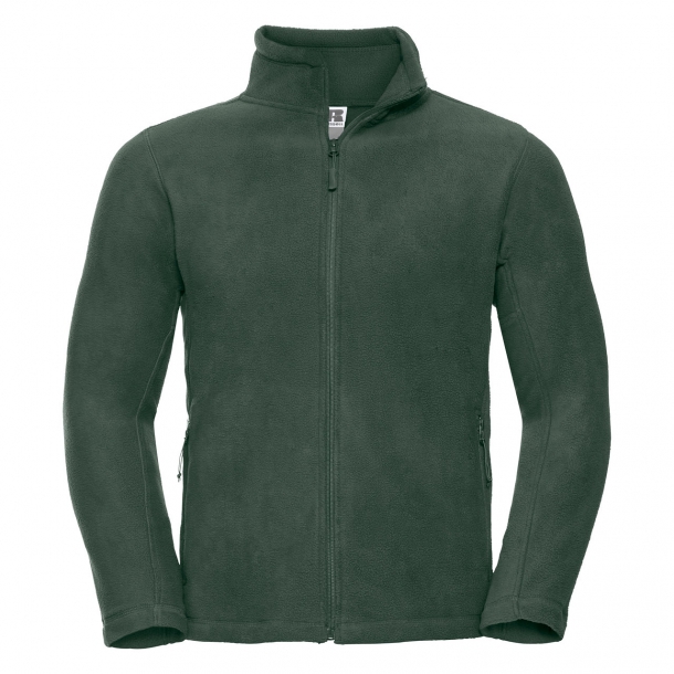 Mens Full Zip Outdoor Fleece Bottle Green L