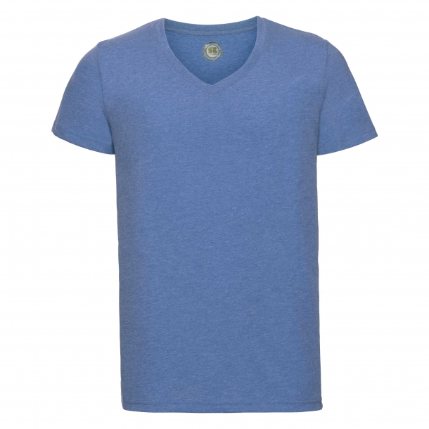 Mens V-Neck HD Tee Blue Marl M
