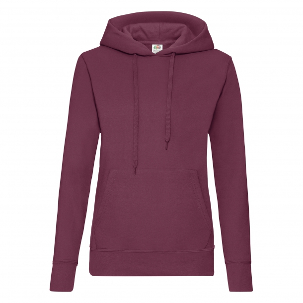 Lady-Fit Hooded Sweat 80/20 Burgundy L
