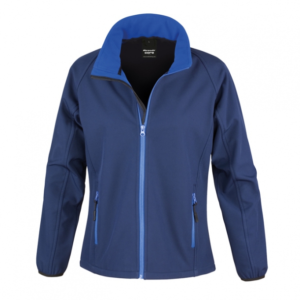 Womens Printable Softshell Navy/Royal Blue M