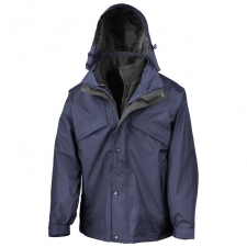 3 in 1 Zip and Clip Jacket Navy 2XL