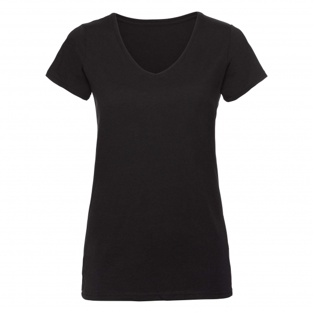 Ladies V-Neck HD Tee Black XL