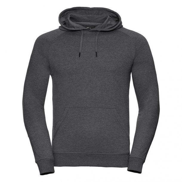 Mens HD Hooded Sweat 65/35 Grey Marl L