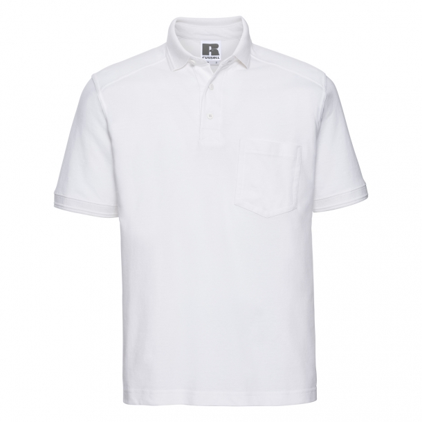 Adults Heavy Duty Cotton Polo White L