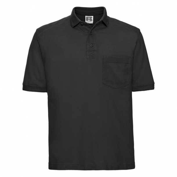 Adults Heavy Duty Cotton Polo Black L