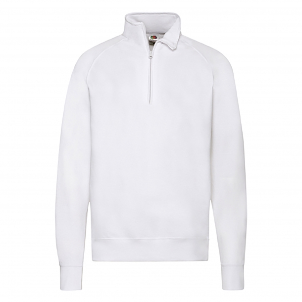 Lightweight Zip Neck Sweat 80/20 White M