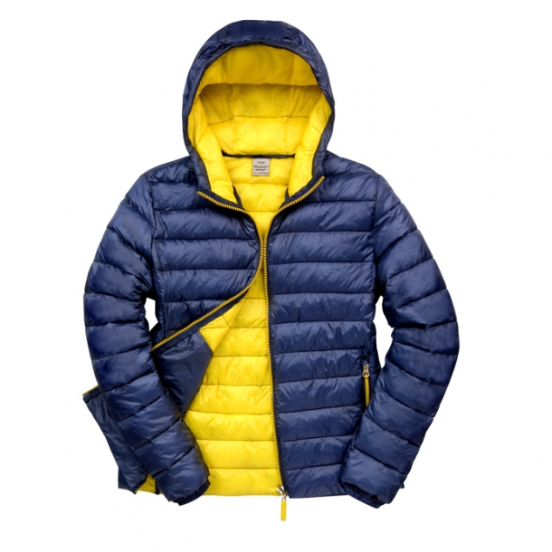 Mens Snowbird Hooded Jacket Navy/Yellow S