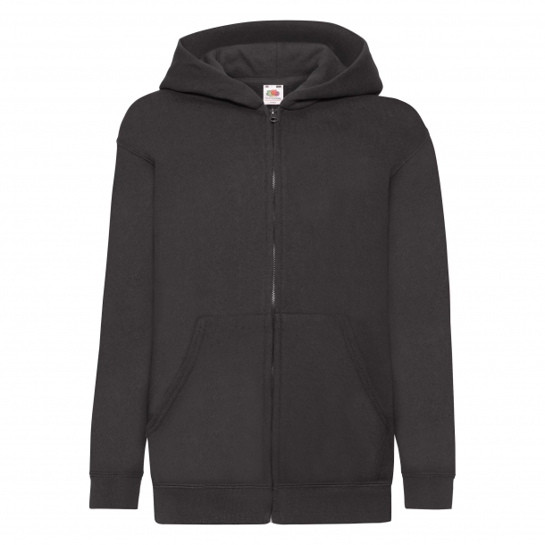 Kids Zip T. Hooded Sweat 80/20 Black 5-6 (116)