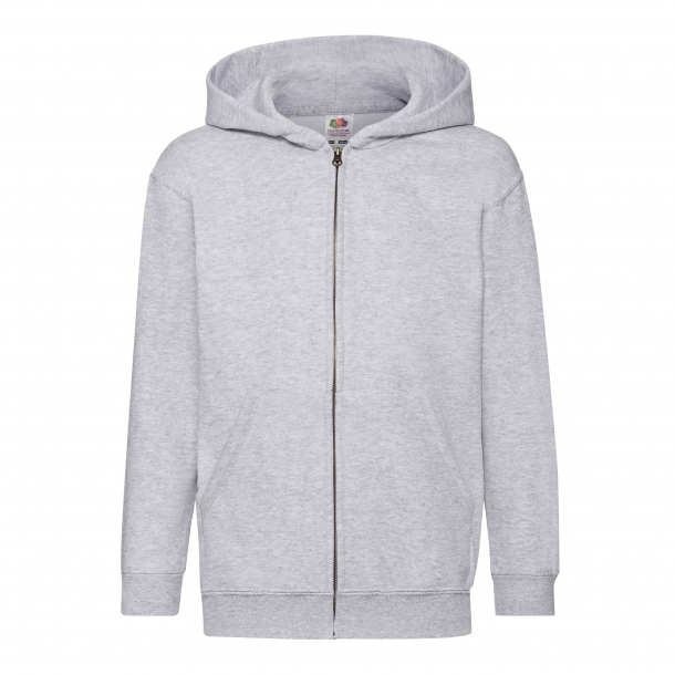 Kids Zip T. Hooded Sweat 80/20 H. Grey 5-6 (116)