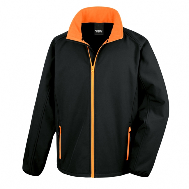 Printable Softshell Black/Orange S