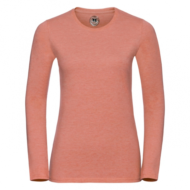 Ladies L/S HD Tee Coral Marl XS