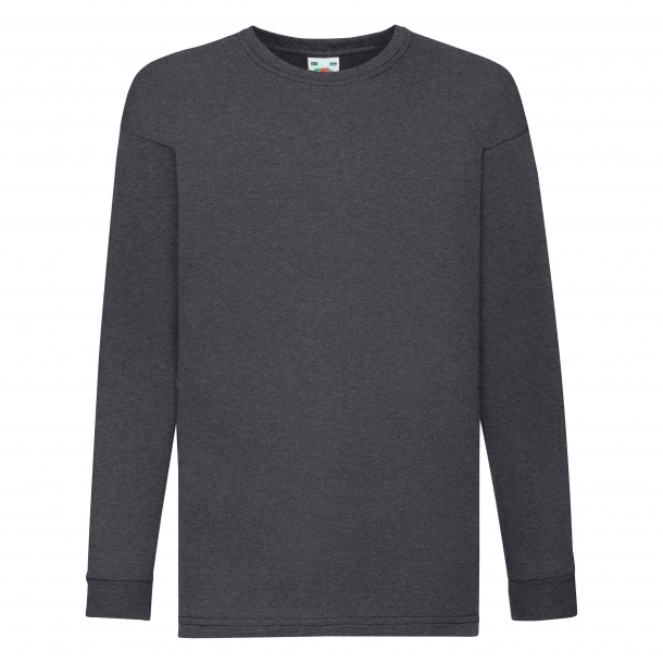 Valueweight L/S Dark Heather Grey 7-8 (128)