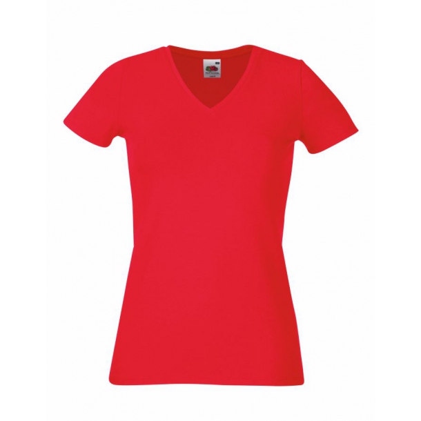 Lady-Fit V-Neck Red XL