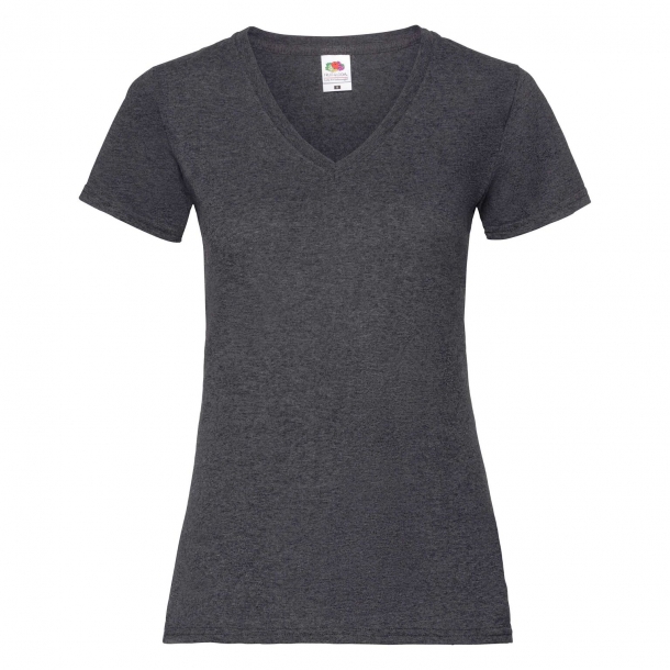 Ladyfit Valueweight V-Neck Dark Heather Grey L
