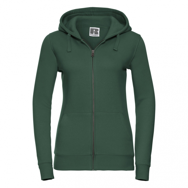 Ladies Authentic Zip Hooded Sweat 80/20 B.Green L