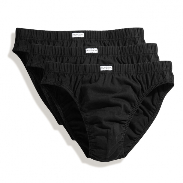 Classic Slip 3 Pack Black L