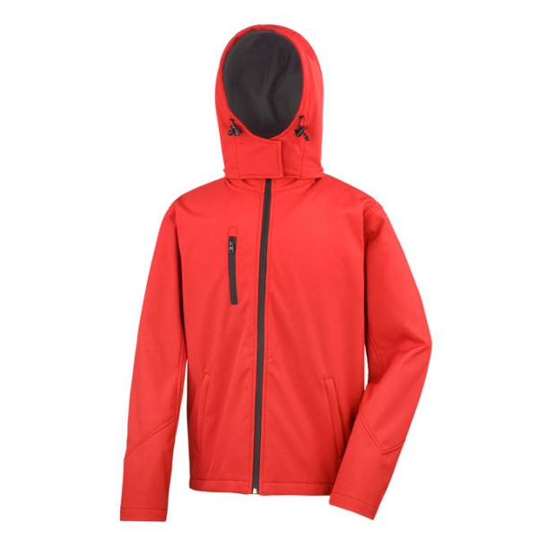 Hooded Softshell Jacket Red/Black 2XL
