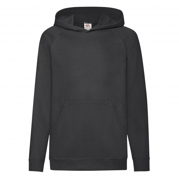 Kids Lightweight Hooded Sweat Black 5-6 (116)