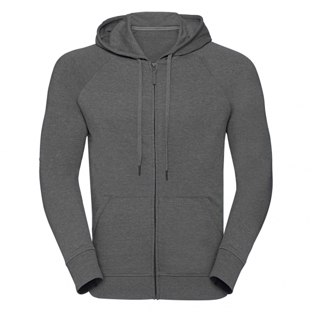 Mens HD Zipped Hood Sweat 65/35 Grey Marl M