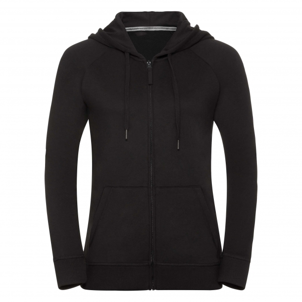 Ladies HD Zipped Hood Sweat 65/35 Black M