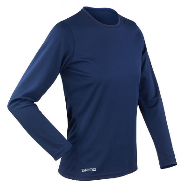 Ladies Quick Dry Performance L/S Tee Navy S
