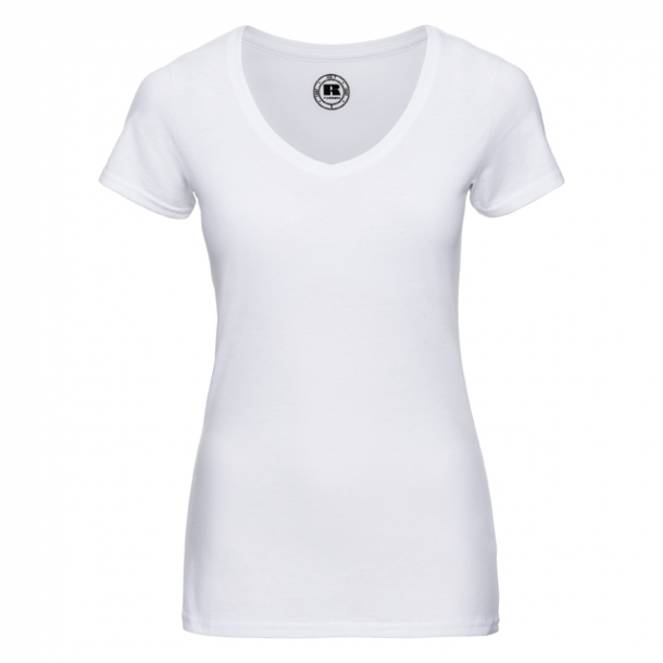 Ladies V-Neck HD Tee White 2XL