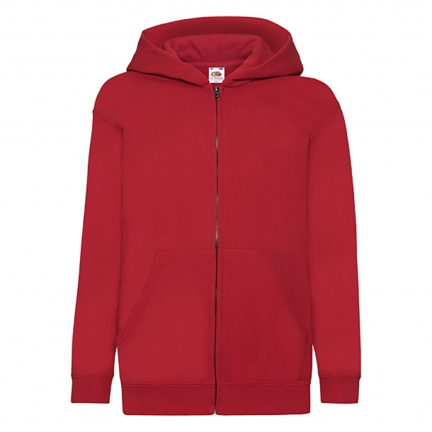 Kids Zip T. Hooded Sweat 80/20 Red 9-11(140)