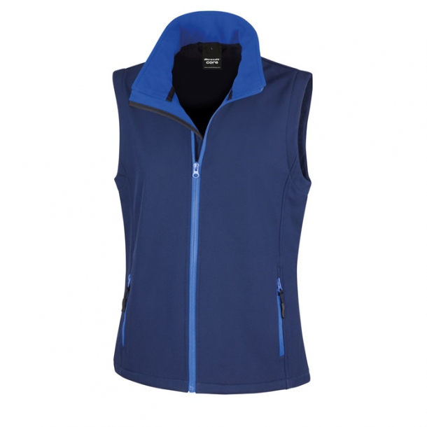 Womens Printable Softshell Bodywarmer Navy/Roy XL - Navy/royal