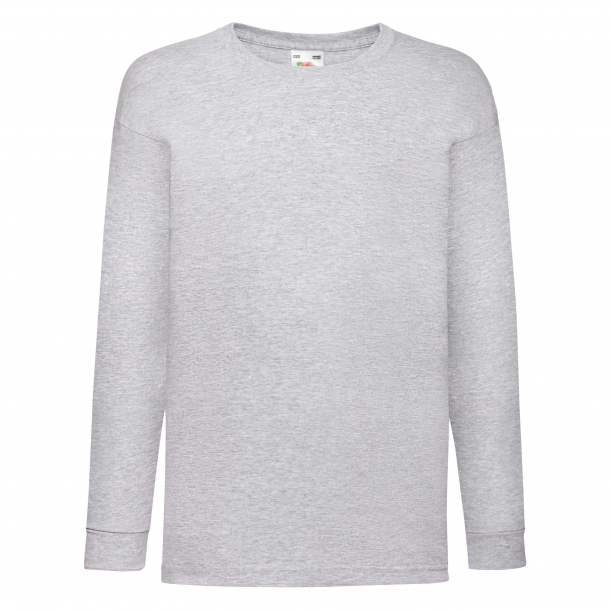 Valueweight L/S Heather Grey 7-8 (128)