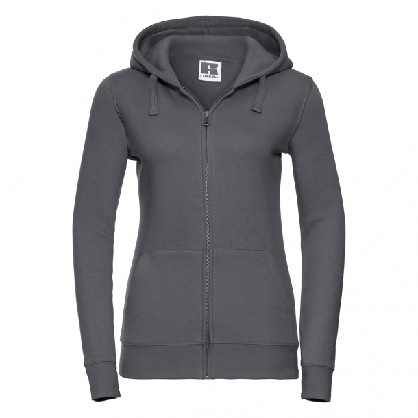 Ladies Authentic Zip Hooded Sweat 80/20 C.Grey L