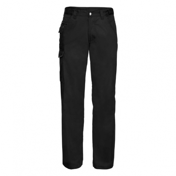 Adults’ Polycotton Twill Trousers Black 28x32 R